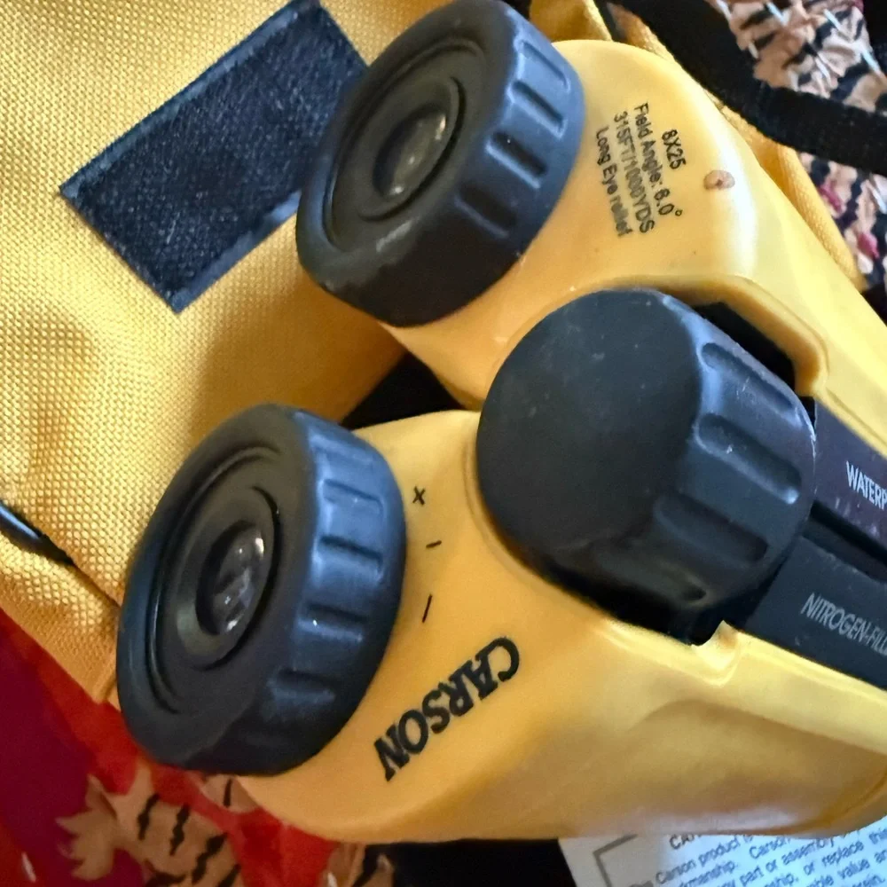 Cstar Optics 8x25mm Waterproof Binoculars-Nitrogen Filled Yellow Binoculars Case